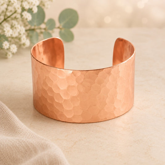 Hammered Copper Cuff Bracelet