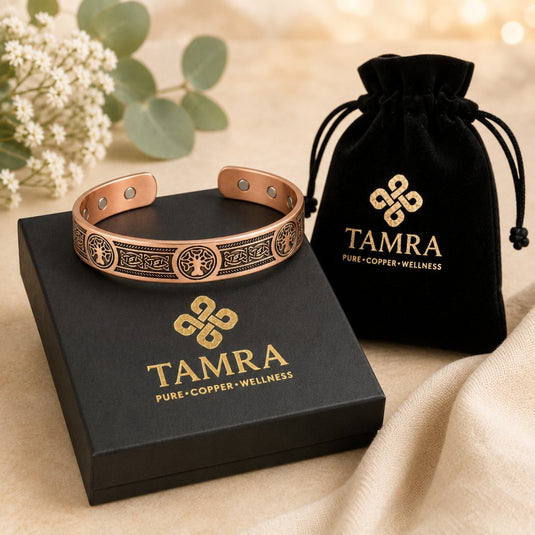 Copper Tree of Life Magnetic Bracelet