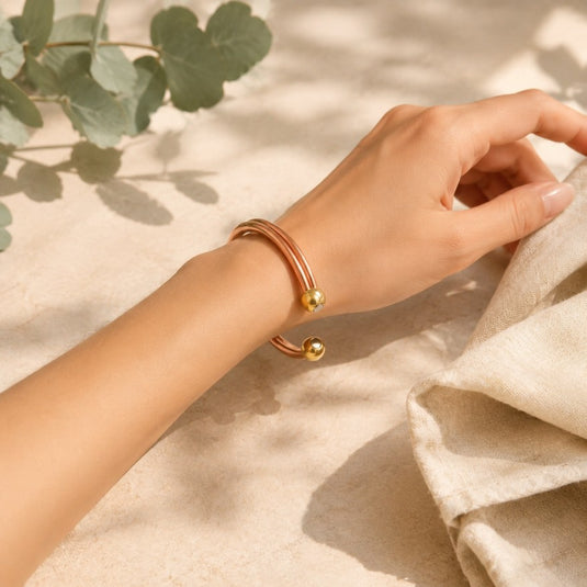 Copper Bracelet Plain Round