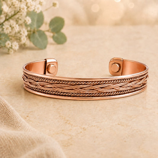 Copper Bracelet Double Twist Pattern