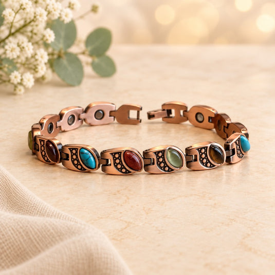 Virelia Mosaic Magnetic Copper Bracelet