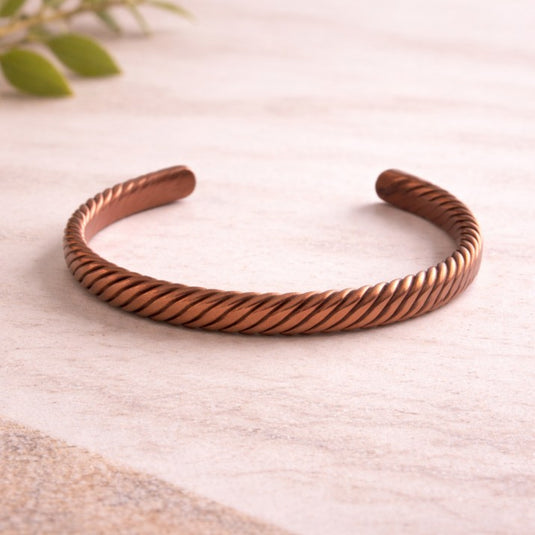 Copper Spiral Bracelet – Adjustable Pure Copper Cuff