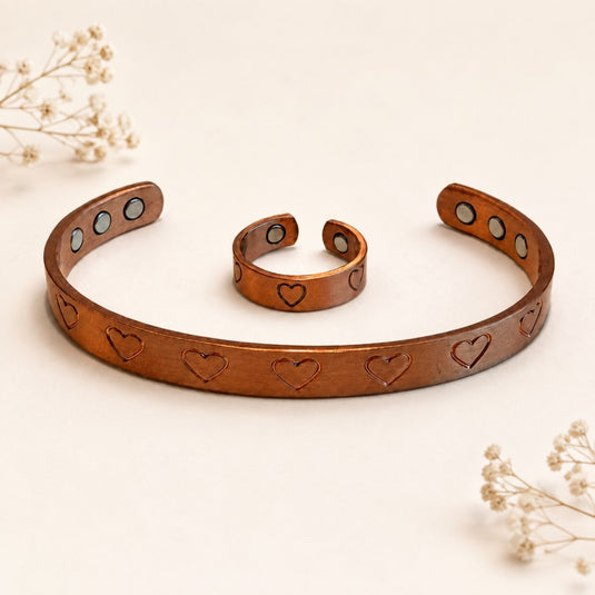 Devotion Magnetic Copper Bracelet & Ring Set
