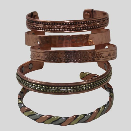 Copper Bracelet Floral design image 1