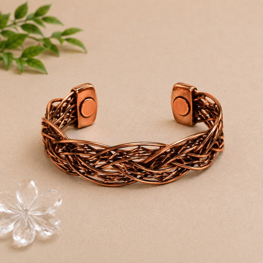 Artisan Weave Magnetic Copper Bracelet
