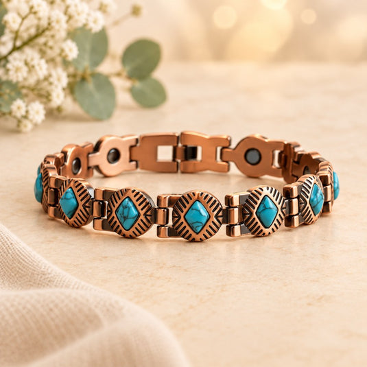 Calyra Turquoise Magnetic Copper Bracelet