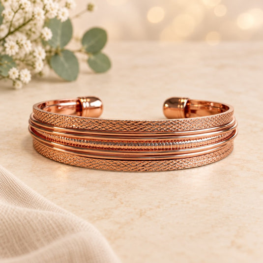 Cavelle Textured Copper Cuff Bracelet