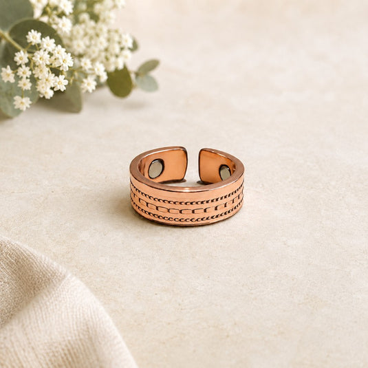 Sacred Lines Copper Ring