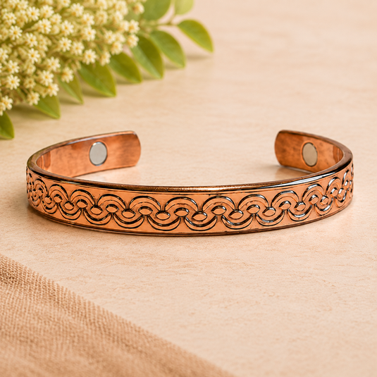 Crescent Magnetic Copper Bracelet