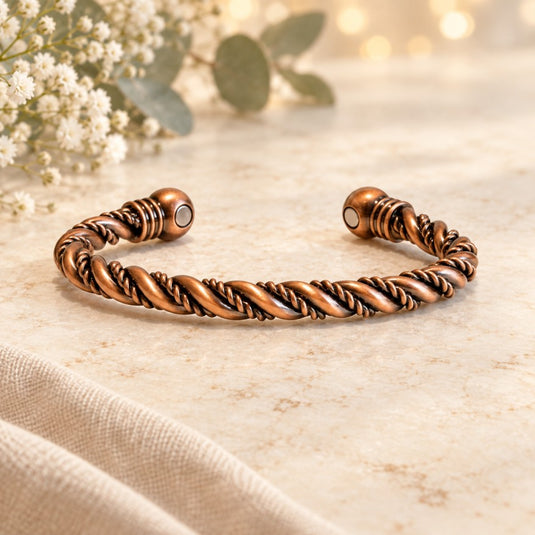 Valkora Double Braid Magnetic Copper Bracelet