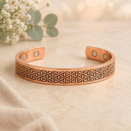 Flower of Life Copper Bracelet