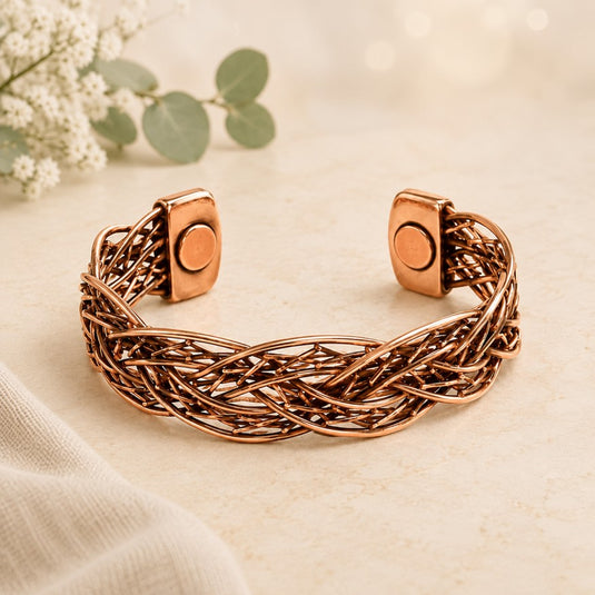 Artisan Weave Magnetic Copper Bracelet