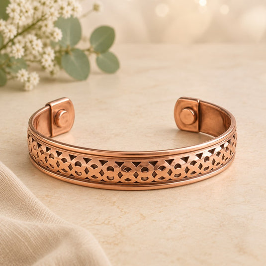 Elegant Lattice Copper Bracelet