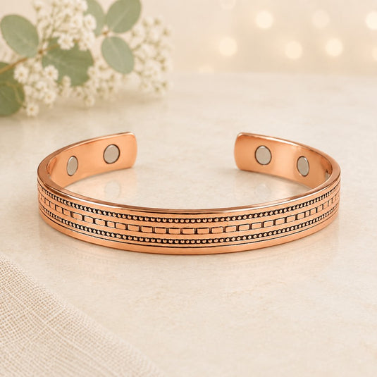 Sacred Lines Copper Bracelet
