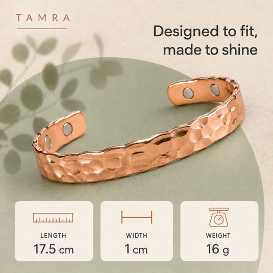 Copper Bracelet Hammered Design
