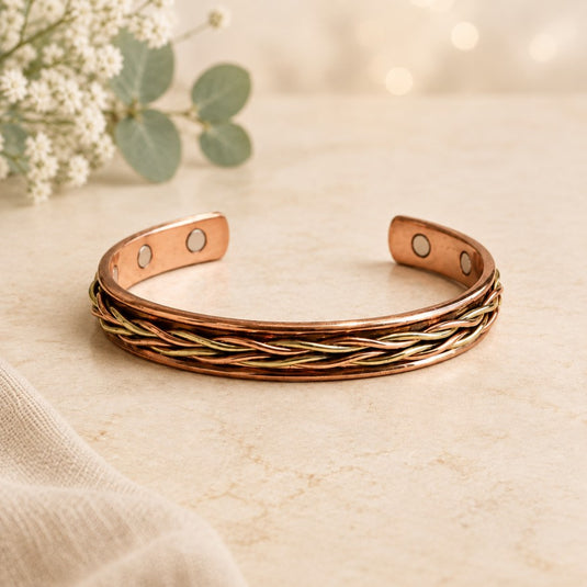 Harmony Weave Copper Cuff Bracelet