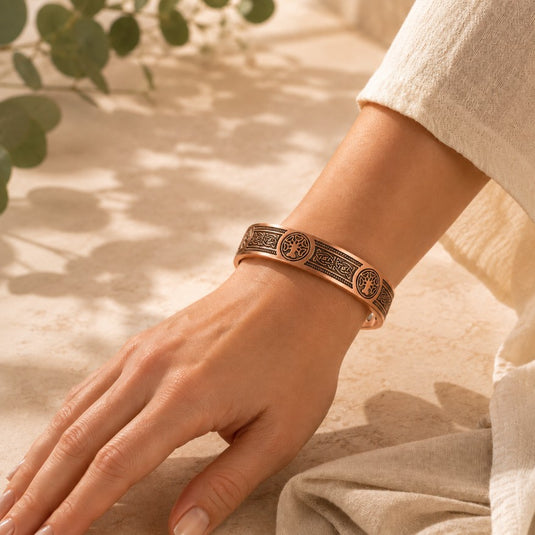 Copper Tree of Life Magnetic Bracelet