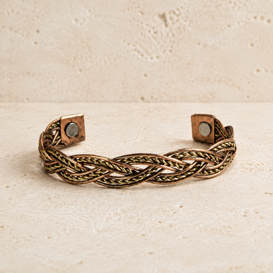 Trinity Weave Magnetic Copper Bracelet
