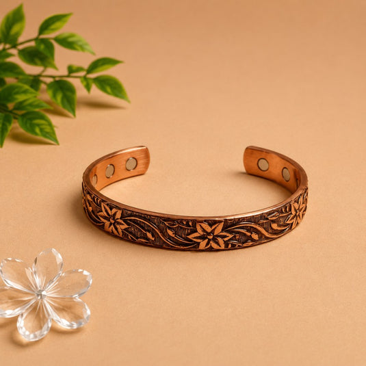 Floral Essence Copper Cuff