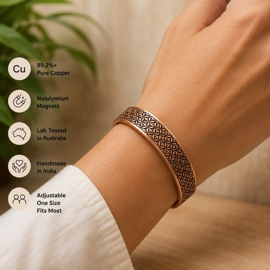 Flower of Life Copper Bracelet